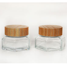 New Design Glass Cream Jar with Lid Hexagon Glass Jar for Face Cream